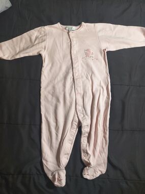 Baby Girls Pink Footed One-Piece Pajamas
